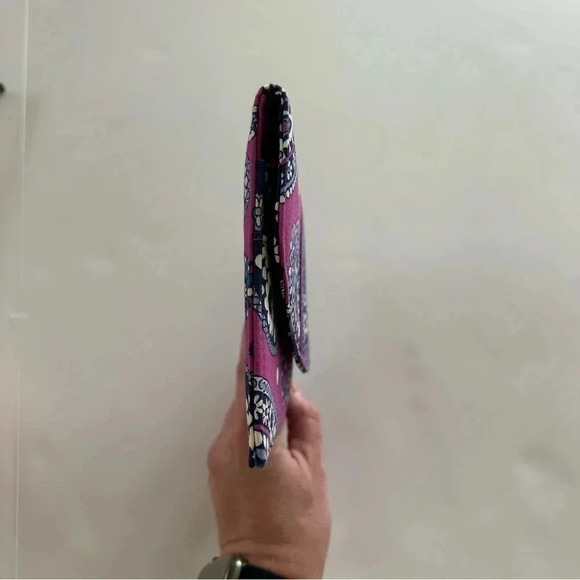 Vera Bradley Boysenberry Travel Envelope Purple Floral Paisley Colorful - Picture 8 of 9